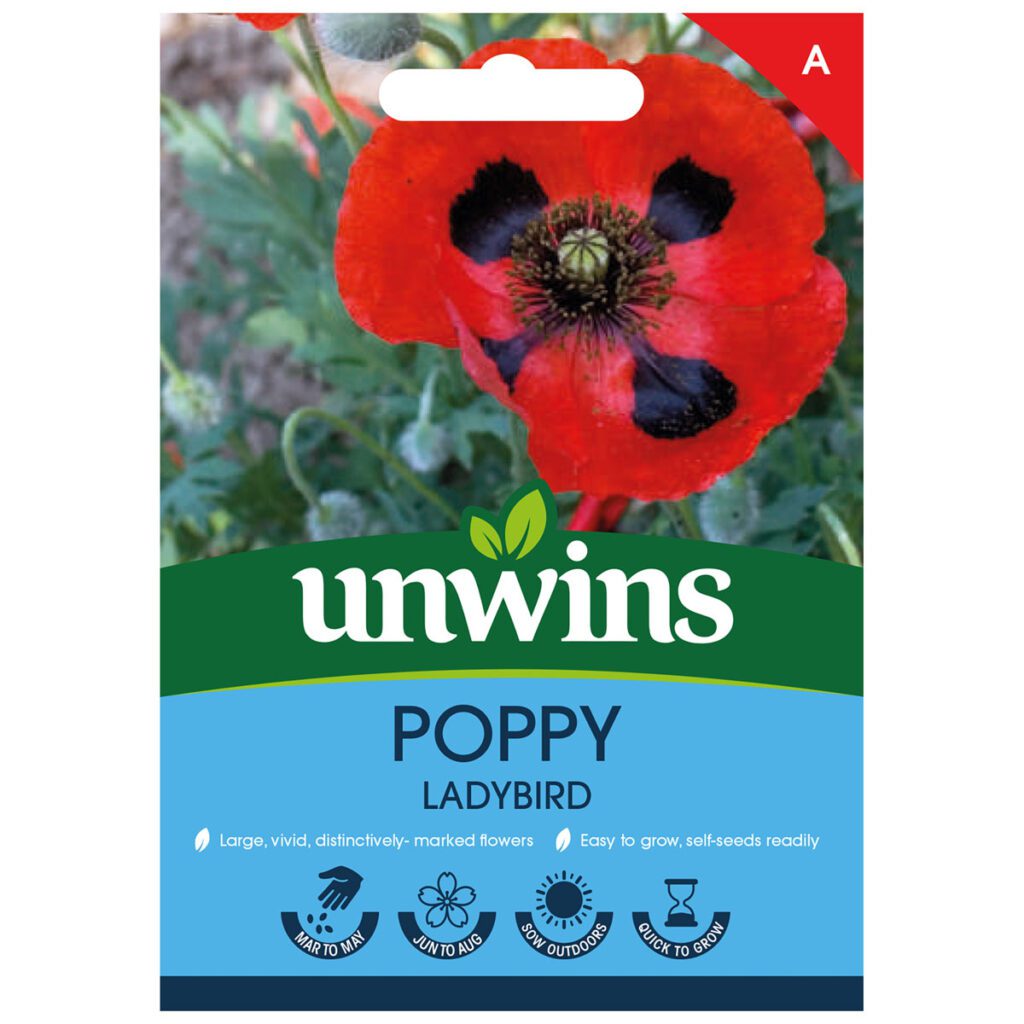 Unwins Poppy Ladybird Seeds 5051618027311 2